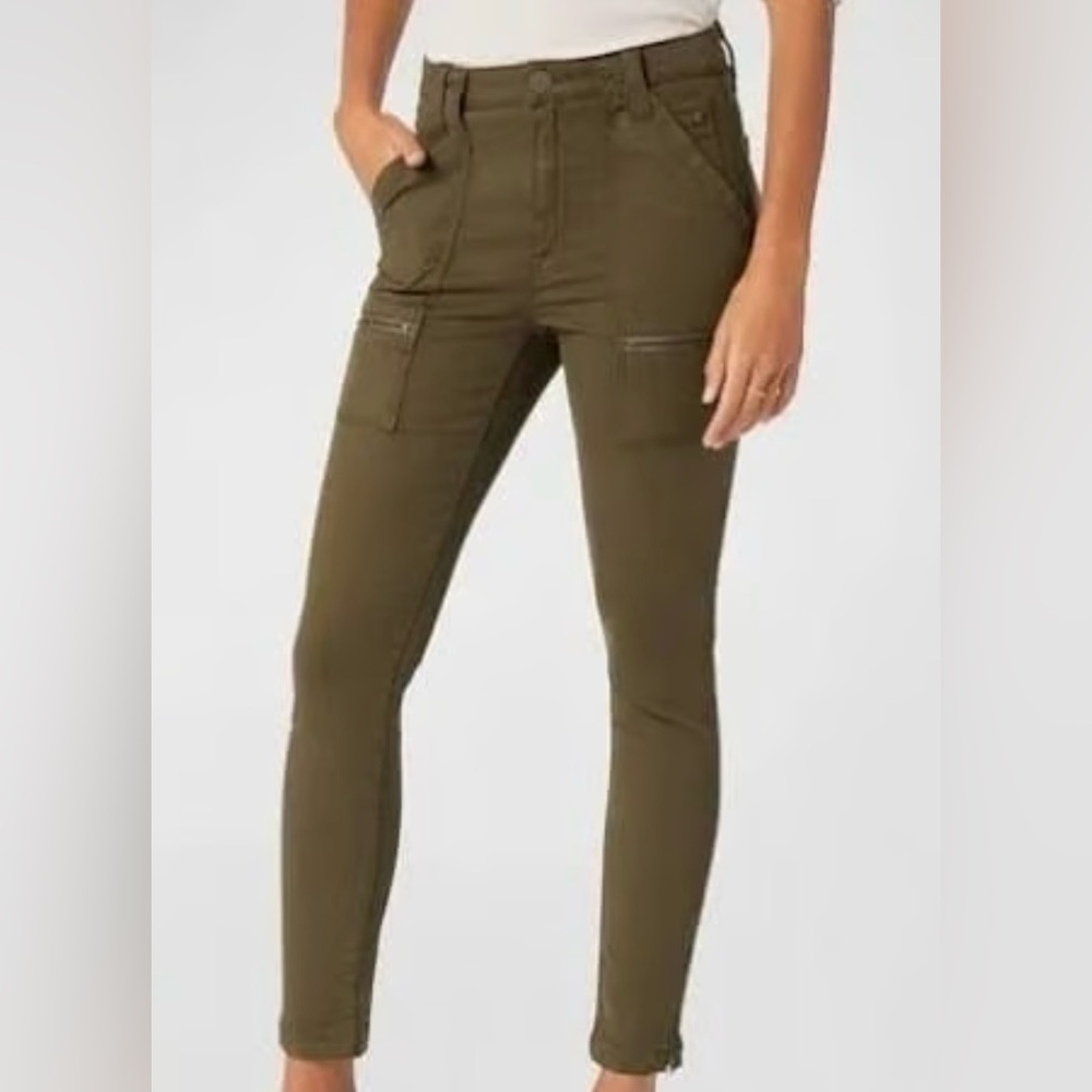Joie Dark Olive So Real  Skinny Cargo Jeans, size 32